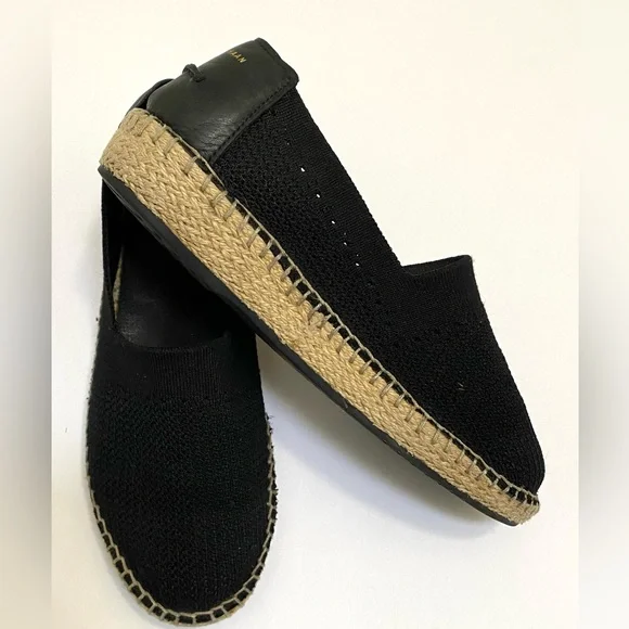 Women’s Cole Haan Pinch Maine Classics Grand OS Black Knit/Jute Espadrilles 8.5B - Picture 1 of 8